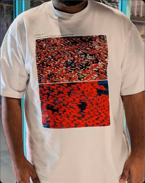 Arihant wearing their tweet tee
